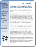 Skyworks Ultra Low Noise Amplifiers (LNAs)