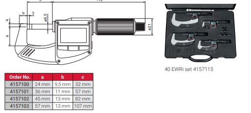 Part number 4157115 Product Type Micrometer from Manufacturer Mahr, Inc. 