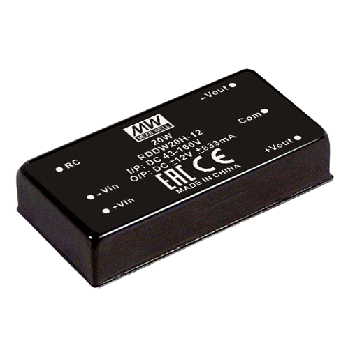 Mean Well, DC/DC Converter, RDDW20, Component Distributors Inc. (CDI)