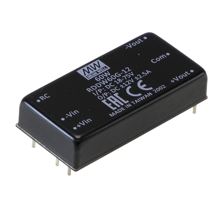 Mean Well, DC/DC Converter, RDDW60, Component Distributors Inc. (CDI)