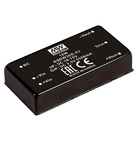 Mean Well, DC/DC Converter, RSDW20, Component Distributors Inc. (CDI)