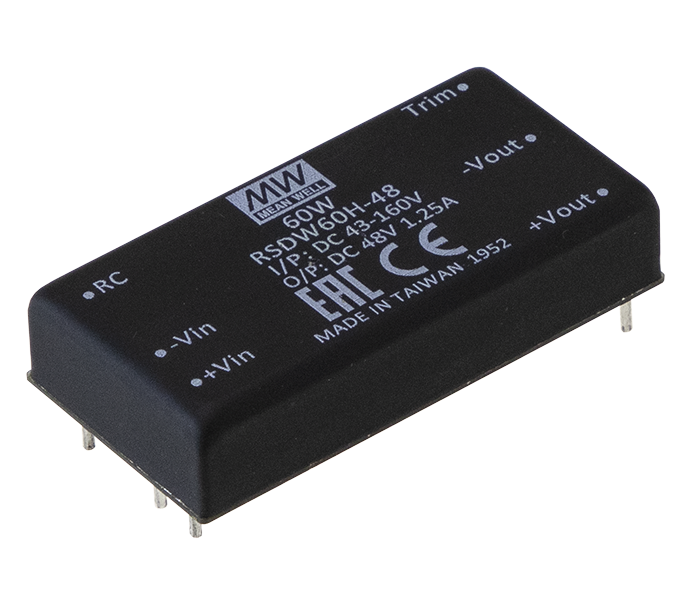 Mean Well, DC/DC Converter, RSDW60, Component Distributors Inc. (CDI)