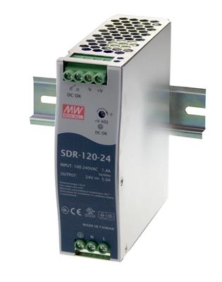 Part number SDR-120-12 Product Type DIN Rail Power Supply from Manufacturer MEAN WELL USA 