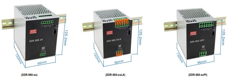 Mean Well, AC/DC Power Supply, XDR-960, Component Distributors Inc. (CDI)