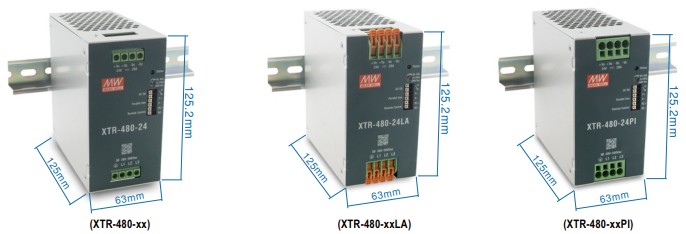 Part number XTR-480-24 Product Type DIN Rail Power Supply from Manufacturer MEAN WELL USA 