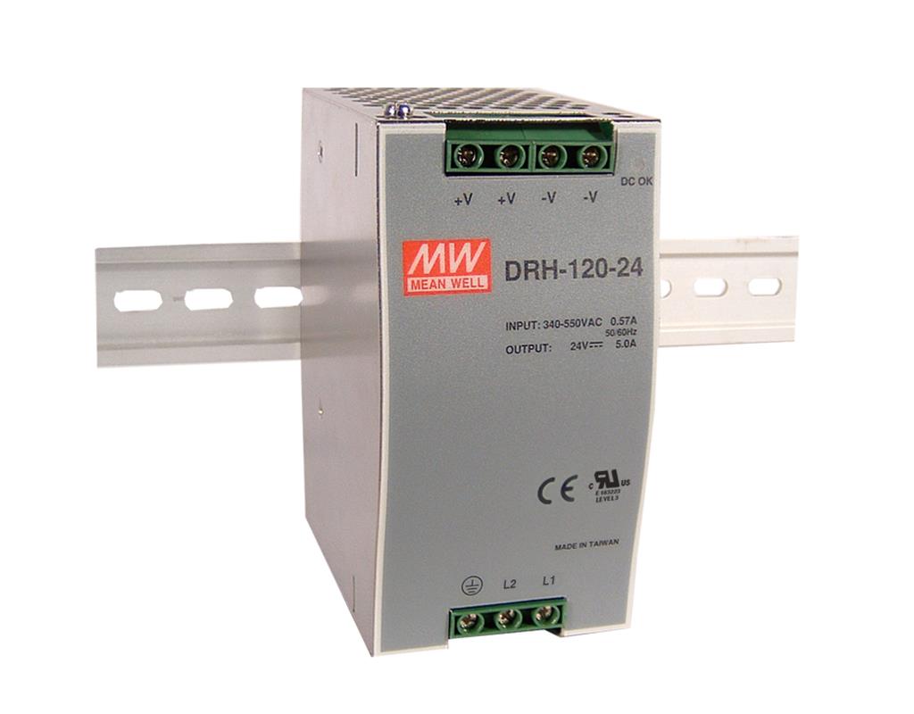 Part number DRH-120-24 Product Type DIN Rail Power Supply from Manufacturer MEAN WELL USA 