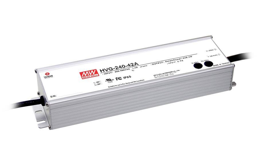 Part number HVG-240-54A Product Type LED AC/DC Driver from Manufacturer MEAN WELL USA 